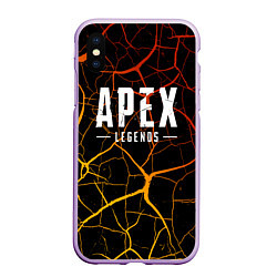 Чехол iPhone XS Max матовый Apex Legends, цвет: 3D-сиреневый