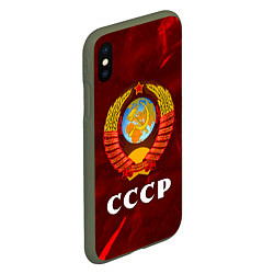 Чехол iPhone XS Max матовый СССР USSR, цвет: 3D-темно-зеленый — фото 2