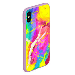 Чехол iPhone XS Max матовый ТИ-ДАЙ, цвет: 3D-сиреневый — фото 2