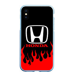 Чехол iPhone XS Max матовый HONDA, цвет: 3D-голубой