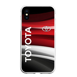 Чехол iPhone XS Max матовый TOYOTA, цвет: 3D-белый