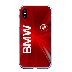 Чехол iPhone XS Max матовый BMW, цвет: 3D-голубой