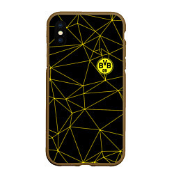 Чехол iPhone XS Max матовый BORUSSIA, цвет: 3D-коричневый