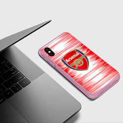 Чехол iPhone XS Max матовый ARSENAL, цвет: 3D-розовый — фото 2