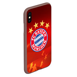 Чехол iPhone XS Max матовый BAYERN MUNCHEN, цвет: 3D-коричневый — фото 2