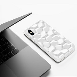 Чехол iPhone XS Max матовый 3D WHITE, цвет: 3D-белый — фото 2