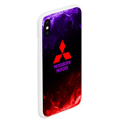 Чехол iPhone XS Max матовый Mitsubishi, цвет: 3D-белый — фото 2