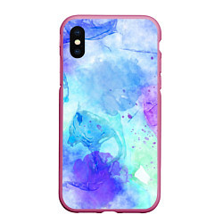 Чехол iPhone XS Max матовый PASTEL, цвет: 3D-малиновый