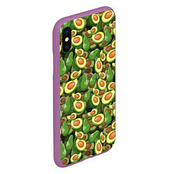 Чехол iPhone XS Max матовый Avocado, цвет: 3D-фиолетовый — фото 2