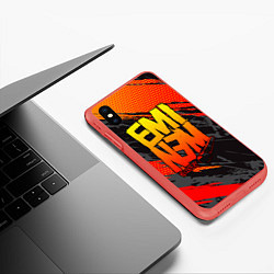 Чехол iPhone XS Max матовый Eminem, цвет: 3D-красный — фото 2