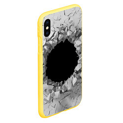 Чехол iPhone XS Max матовый Сквозная дыра, цвет: 3D-желтый — фото 2