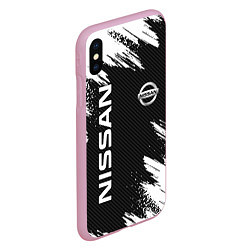 Чехол iPhone XS Max матовый NISSAN, цвет: 3D-розовый — фото 2
