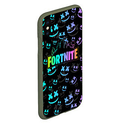 Чехол iPhone XS Max матовый FORTNITE MARSHMELLO, цвет: 3D-темно-зеленый — фото 2