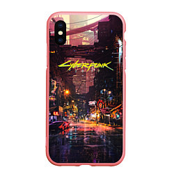 Чехол iPhone XS Max матовый CYBERPUNK 2077:КИБЕРПАНК S