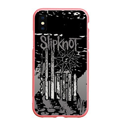 Чехол iPhone XS Max матовый Slipknot, цвет: 3D-баблгам