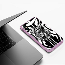 Чехол iPhone XS Max матовый Slipknot, цвет: 3D-сиреневый — фото 2