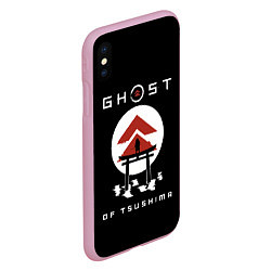 Чехол iPhone XS Max матовый Ghost of Tsushima, цвет: 3D-розовый — фото 2