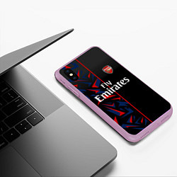 Чехол iPhone XS Max матовый ARSENAL UNIFORM 2020, цвет: 3D-сиреневый — фото 2