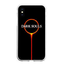 Чехол iPhone XS Max матовый Dark Souls, цвет: 3D-белый