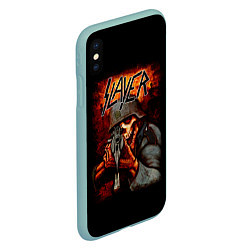 Чехол iPhone XS Max матовый Slayer, цвет: 3D-мятный — фото 2
