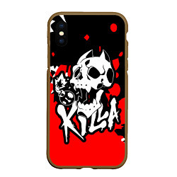 Чехол iPhone XS Max матовый KILLA, цвет: 3D-коричневый