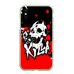 Чехол iPhone XS Max матовый KILLA, цвет: 3D-салатовый