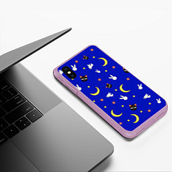 Чехол iPhone XS Max матовый Sailor Moon, цвет: 3D-сиреневый — фото 2