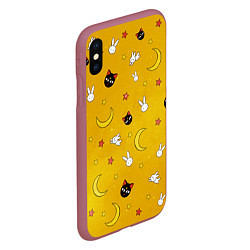Чехол iPhone XS Max матовый СЕЙЛОР МУН, цвет: 3D-малиновый — фото 2