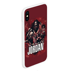 Чехол iPhone XS Max матовый MICHAEL JORDAN, цвет: 3D-белый — фото 2