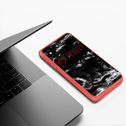 Чехол iPhone XS Max матовый YOU DIED, цвет: 3D-красный — фото 2