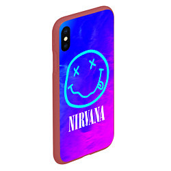 Чехол iPhone XS Max матовый NIRVANA НИРВАНА, цвет: 3D-красный — фото 2