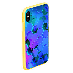 Чехол iPhone XS Max матовый Geometry, цвет: 3D-желтый — фото 2