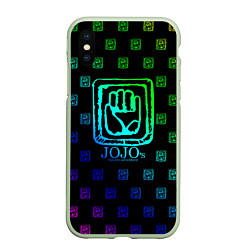 Чехол iPhone XS Max матовый JoJo Bizarre Adventure, цвет: 3D-салатовый