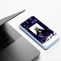 Чехол iPhone XS Max матовый Токийский гуль, цвет: 3D-голубой — фото 2