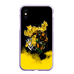 Чехол iPhone XS Max матовый JoJo Bizarre Adventure, цвет: 3D-светло-сиреневый