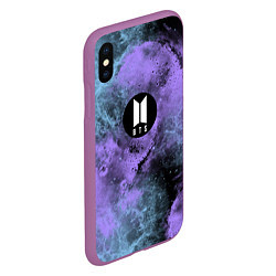 Чехол iPhone XS Max матовый BTS, цвет: 3D-фиолетовый — фото 2
