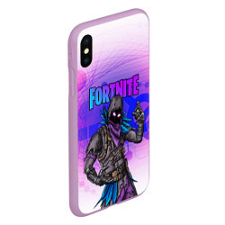 Чехол iPhone XS Max матовый FORTNITE CROW, цвет: 3D-сиреневый — фото 2