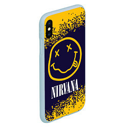 Чехол iPhone XS Max матовый NIRVANA НИРВАНА, цвет: 3D-голубой — фото 2