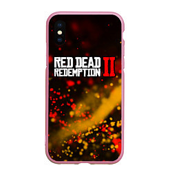 Чехол iPhone XS Max матовый RED DEAD REDEMPTION 2, цвет: 3D-розовый