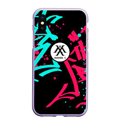 Чехол iPhone XS Max матовый MONSTA X, цвет: 3D-светло-сиреневый