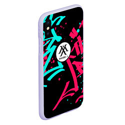 Чехол iPhone XS Max матовый MONSTA X, цвет: 3D-светло-сиреневый — фото 2