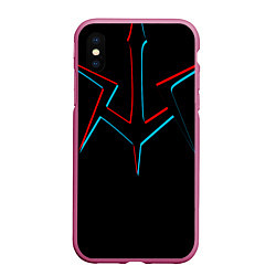 Чехол iPhone XS Max матовый CODE GEASS, цвет: 3D-малиновый