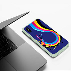 Чехол iPhone XS Max матовый SMYK, цвет: 3D-салатовый — фото 2