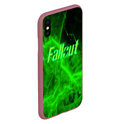 Чехол iPhone XS Max матовый FALLOUT ФЭЛЛАУТ, цвет: 3D-малиновый — фото 2