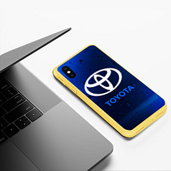 Чехол iPhone XS Max матовый TOYOTA ТОЙОТА, цвет: 3D-желтый — фото 2