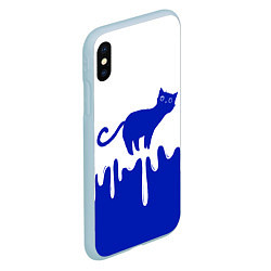Чехол iPhone XS Max матовый Milk Cat, цвет: 3D-голубой — фото 2