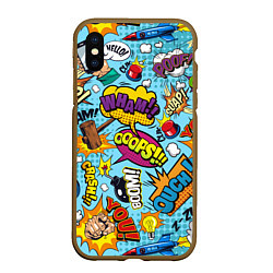 Чехол iPhone XS Max матовый Pop art comics