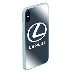 Чехол iPhone XS Max матовый LEXUS ЛЕКСУС, цвет: 3D-голубой — фото 2