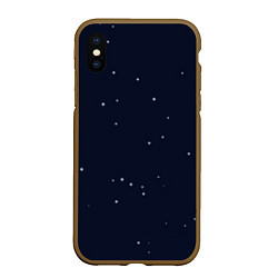 Чехол iPhone XS Max матовый Ночное небо, цвет: 3D-коричневый