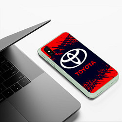 Чехол iPhone XS Max матовый TOYOTA ТОЙОТА, цвет: 3D-салатовый — фото 2